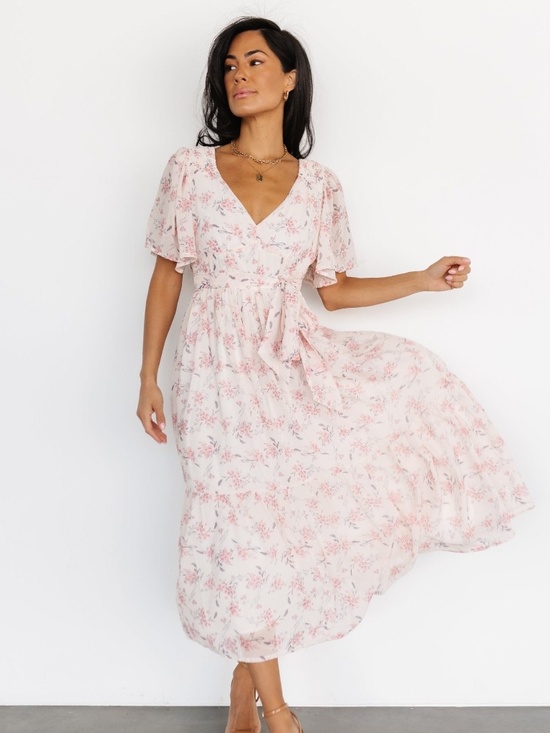 Baltic Born Dresses & Skirts - Baltic Born Iris Midi Dress | Blush Floral Size LL